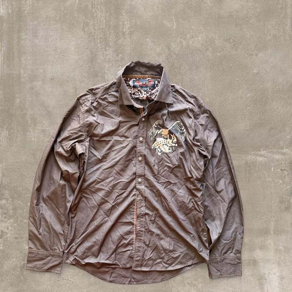 House of Lords Studded Eagle Wing Western Rock Button Up Shirt
